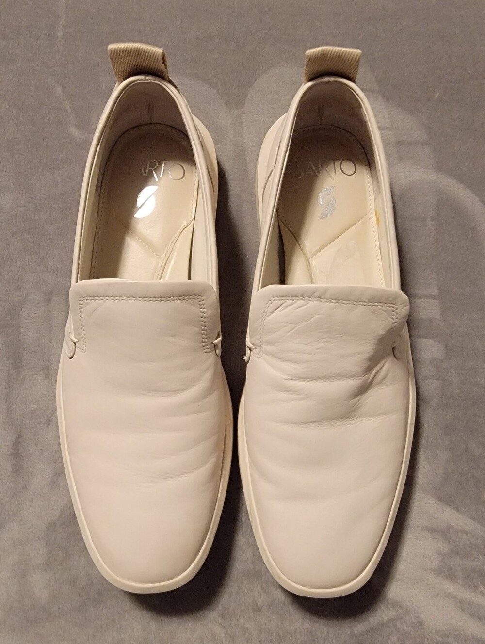 Sarto By Franco Sarto Butter Soft Leather Slip Ons Cream Size 7